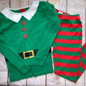 Girls Elf Pajamas Size 10